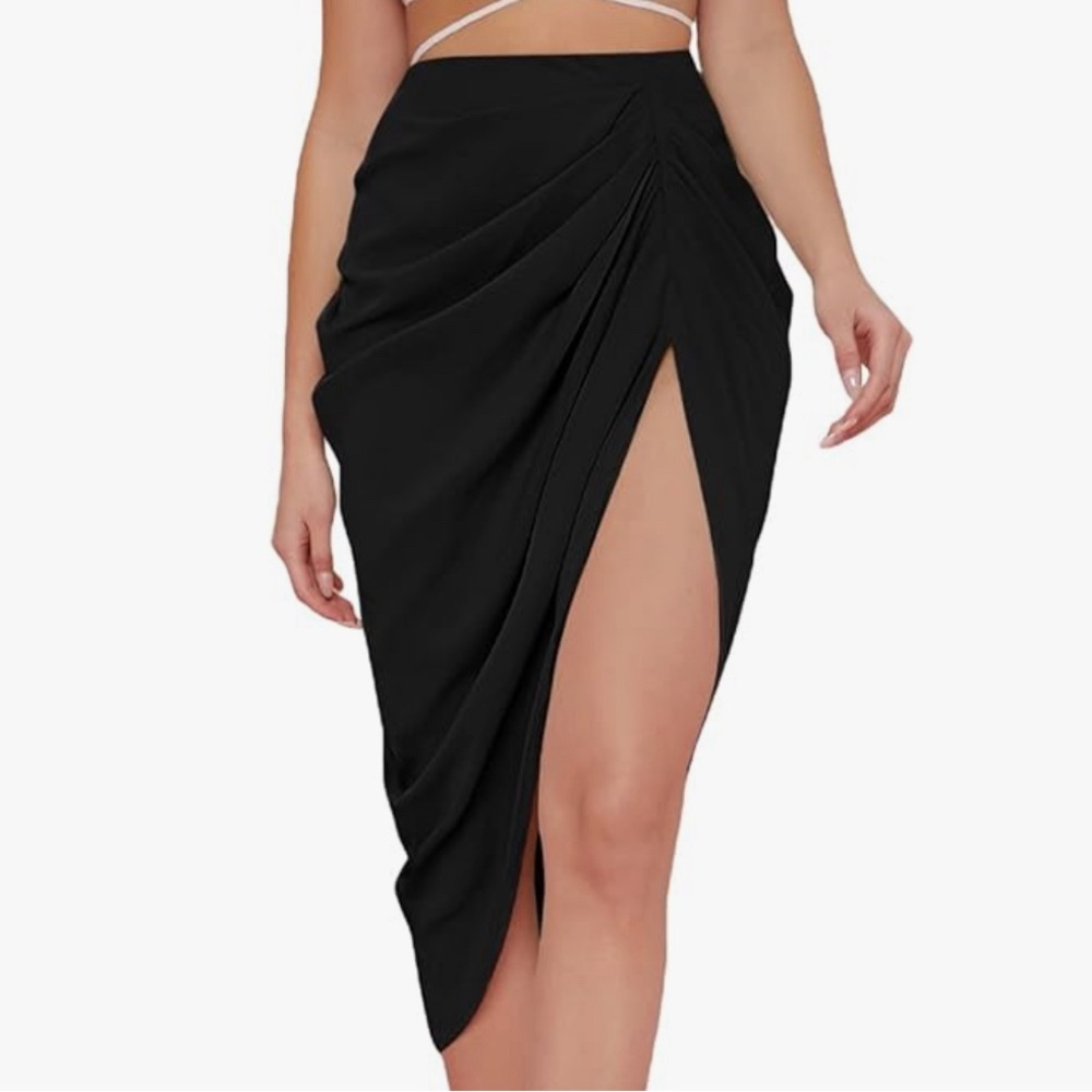 Elegant Black Midi Skirt